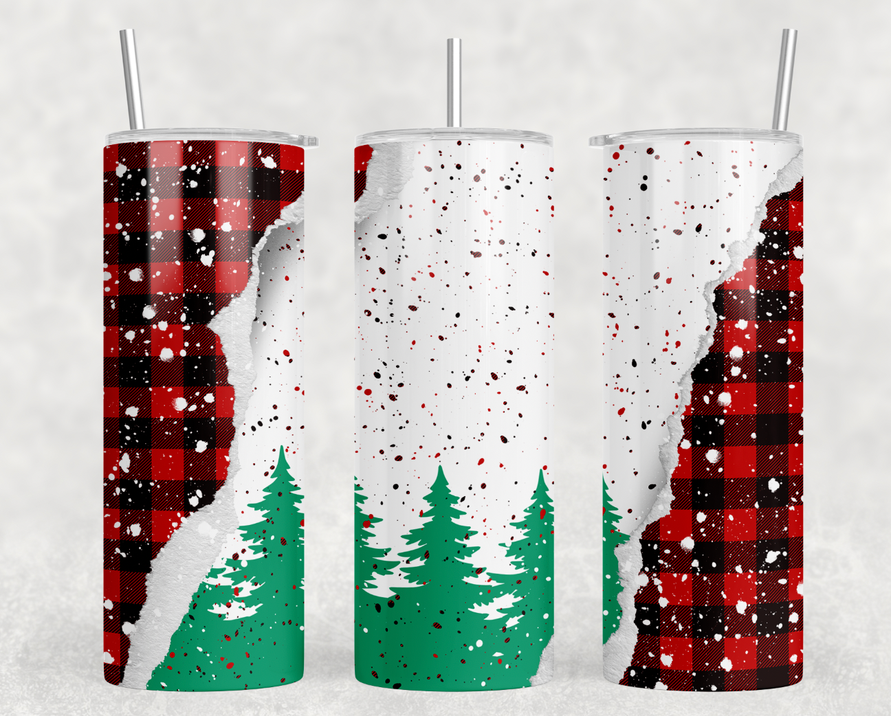 Christmas Snowfall Skinny Tumbler