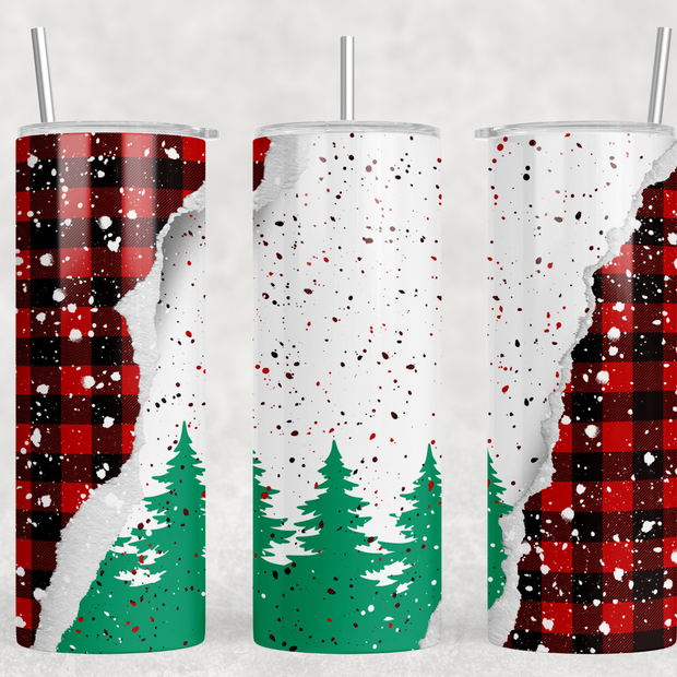 Christmas Snowfall Skinny Tumbler