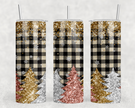 Plaid Glitter Tumbler