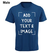 Add Your Text & Image Customizable Crew Neck Short Sleeve T-Shirt