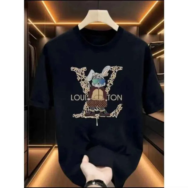 Louis Vuitton Bear Graphic T-shirt – Stylish Casual Wear for Men | Black & White Options