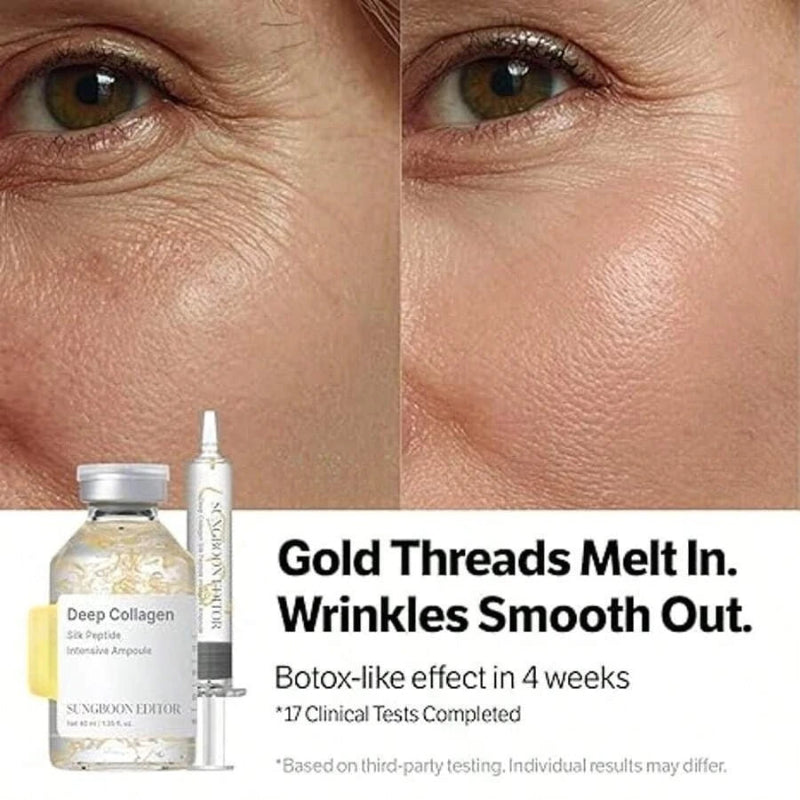 KOEC Silk Peptide Intensive Lifting Ampoule – Collagen Facial Serum with 30-Peptide Complex and Precision Applicator
