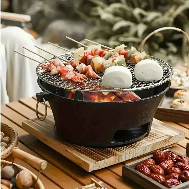 KL1 Cast Iron Charcoal & Alcohol Stove Portable Outdoor Cooking Stove for Camping, Picnic, BBQ & Preppers Gear