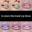 6 Colors Laser Holographic Lip Gloss – Mermaid Glitter Waterproof Metallic Liquid Lipstick