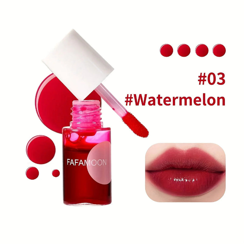 Fruity Lip Tint Water Gloss – Moisturizing Waterproof Liquid Lipstick with High Pigment Long-Lasting Color