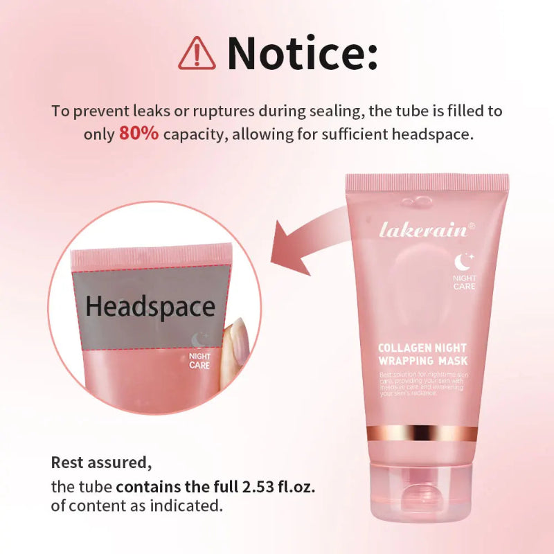 Korean Collagen Overnight Wrapping Peel Off Facial Mask Moisturizing Hydrating Brightening Skin Care Mask