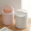 Mini Desktop Trash Can with Lid – Cylindrical Tabletop Waste Bin for Office & Coffee Bar