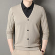 Men's Fake Two-Piece Polo Shirt – Long Sleeve Collar Knit Top Casual Fashion Sweater