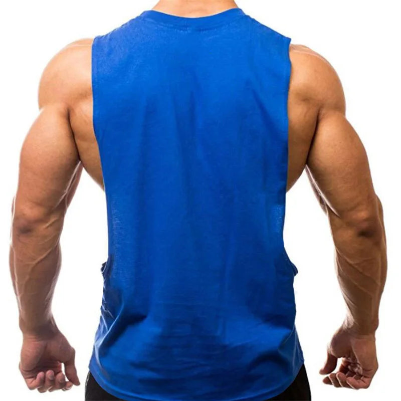 RISE N’ GRIND Men’s Sleeveless Gym Tank Top – Muscle Fit Workout Vest