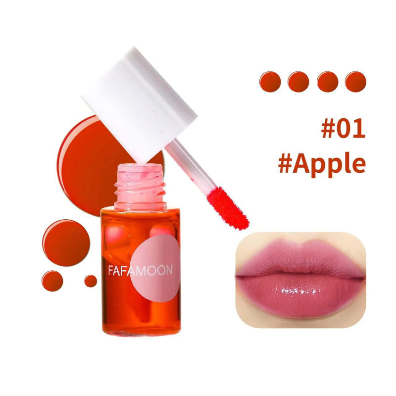 Fruity Lip Tint Water Gloss – Moisturizing Waterproof Liquid Lipstick with High Pigment Long-Lasting Color