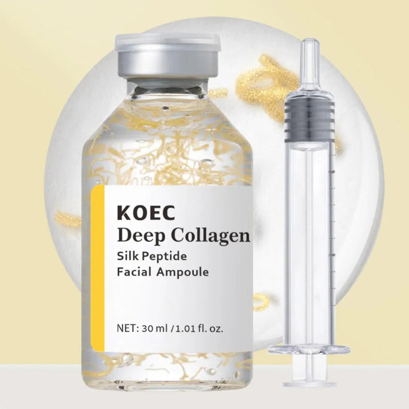 KOEC Silk Peptide Intensive Lifting Ampoule – Collagen Facial Serum with 30-Peptide Complex and Precision Applicator