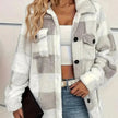 Plaid Fleece Button-Down Shirt Jacket