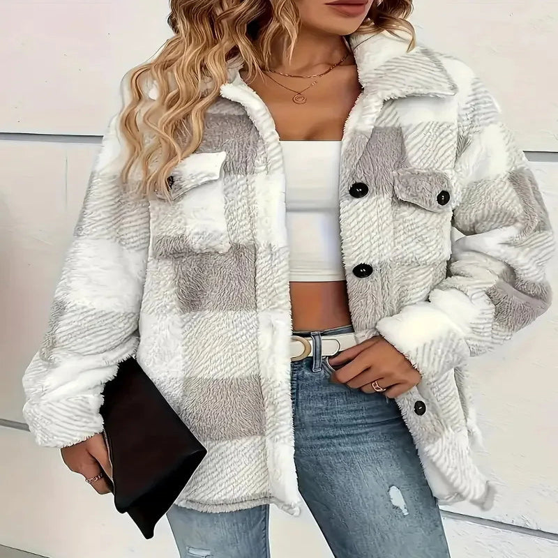 Winter Plaid Button