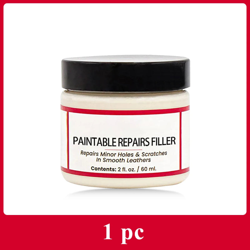 Paintable Leather Repair Filler Paste – Multi-Purpose Scratch Repair Cream for Car Interiors & Home Leather Care