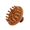 Wooden Body Massage Brush with 28 and 33 Rounded Comb Teeth, Finger Grip Handle & Hand Strap