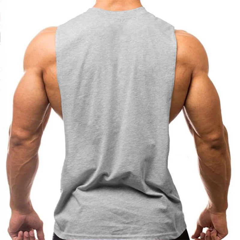 RISE N’ GRIND Men’s Sleeveless Gym Tank Top – Muscle Fit Workout Vest