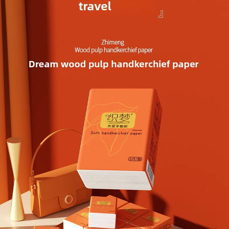 Orange Soft Hanging Face Towel Pack – Unscented Facial Tissue Paper for Daily Cleaning