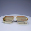 Luxury Square Sunglasses Set with Gold Frames