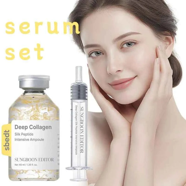 SUNGBOON EDITOR Deep Collagen Silk Peptide Intensive Ampoule Set with Precision Applicator