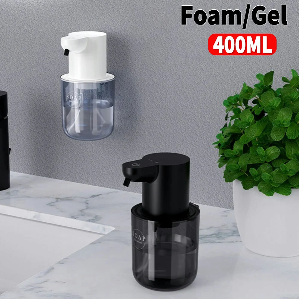 400ML Automatic Foam & Gel Soap Dispenser – 4-Level Infrared Sensor Touchless Pump, IPX5