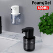 400ML Automatic Foam & Gel Soap Dispenser – 4-Level Infrared Sensor Touchless Pump, IPX5