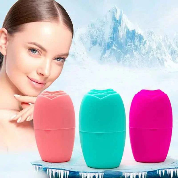 Rose Silicone Ice Roller Facial Massage Tool Depuff Eye Bags Lifting Contouring Ice Balls Skin Care For All Skin Types