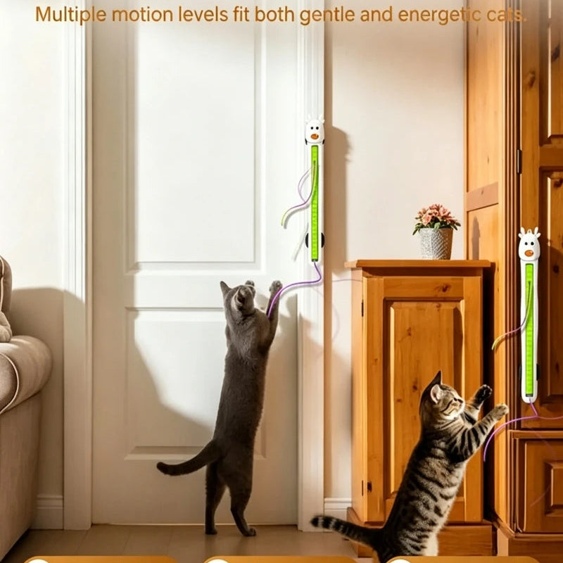 Automatic Interactive Cat Toy Flying Rope | Self Play Motion Teaser Toy for Cats & Kittens Stress Relief