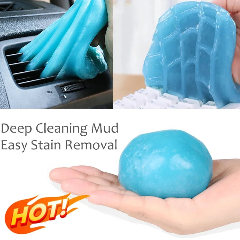 Multifunction Car Cleaning Gel Dust Cleaner Slime for Air Vents, Dashboard & Laptop Cleaning