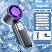 Lenovo 199-Speed Foldable Ice Cooling Handheld Fan with Type-C Charging & Digital Display