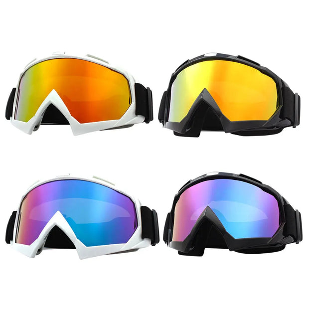 Reflective Sports Goggles with Black and White Frames for Ultimate Protection