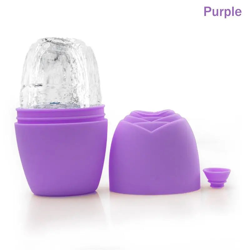 Rose Silicone Ice Roller Facial Massage Tool for Eye Puffiness Skin Care Cooling Beauty Treatment