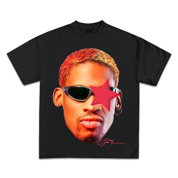 Champion Crew Neck T-Shirt with Portrait Graphic Design