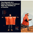 Portable Outdoor Emergency Rain Poncho with Mylar Thermal Liner Waterproof & Wind-Resistant for Camping & Emergencies