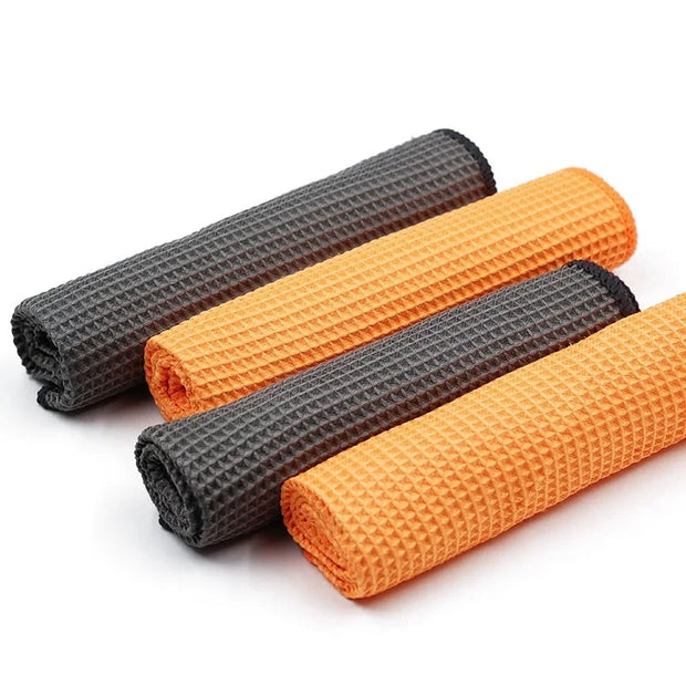 2PC Car Wash Microfiber Waffle Weave Towels 40×40cm