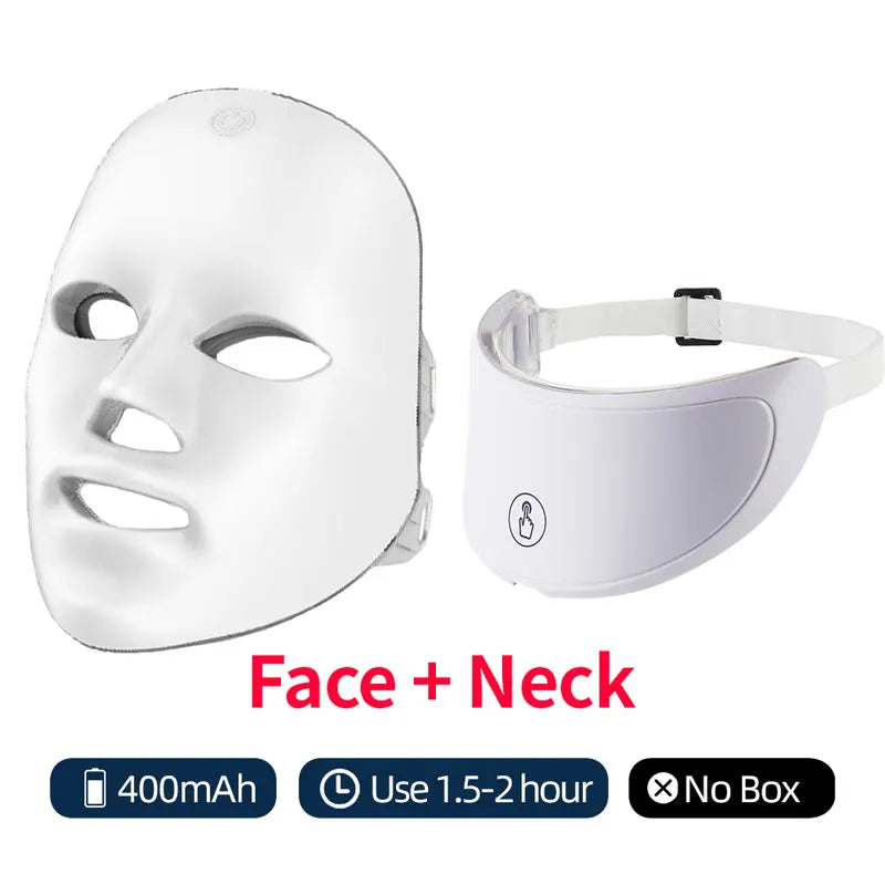 LED Face & Neck Mask Rechargeable Photon Beauty Machine Skin Care Rejuvenation Device