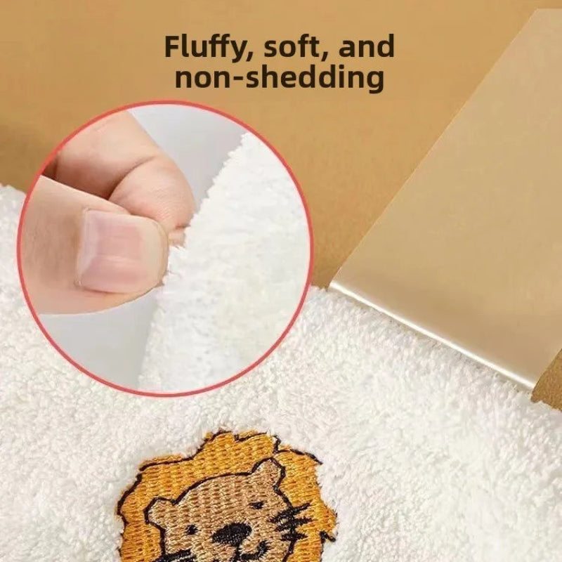 5pcs Baby Coral Fleece Towel Set 25x25cm Soft Newborn Face & Drool Towels