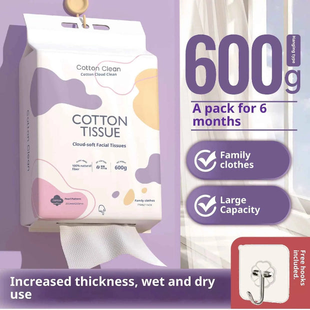 Single-Use Facial Wipes Hanging Pure Cotton Pull-Out Facial Cleansing Wipes Beauty Salon Face Wipes Lint-Free Paper Towels