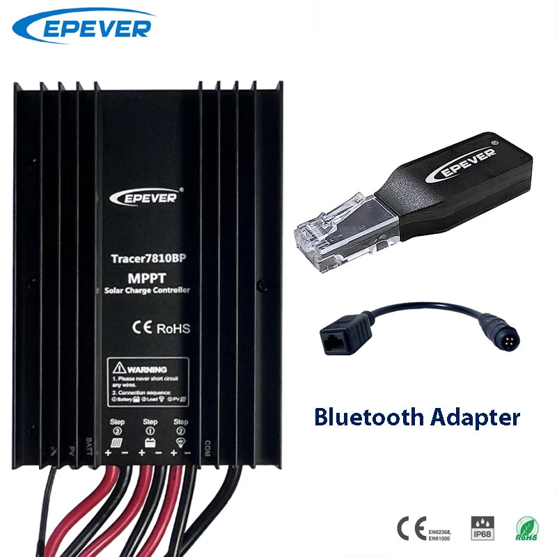 EPEVER 30A MPPT Solar Charge Controller 12V/24V Waterproof IP68 Tracer7810BP Solar Regulator