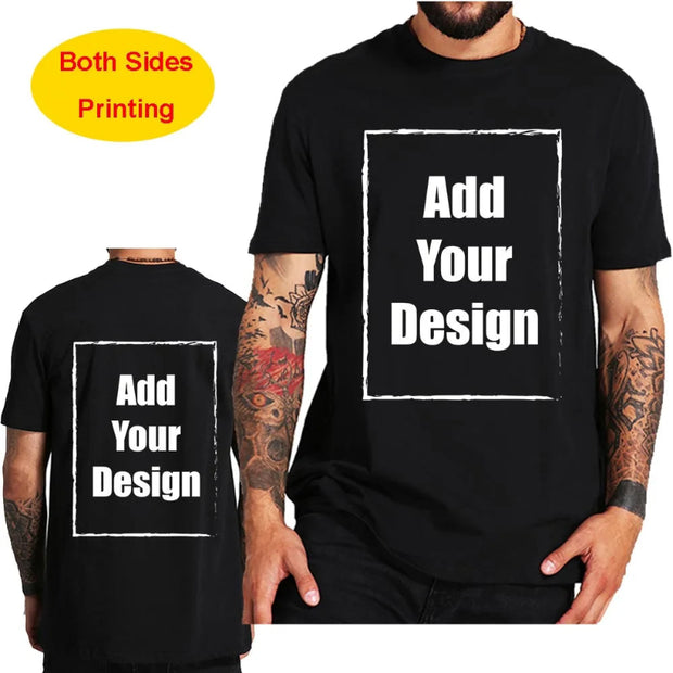 "Add Your Design" Customizable Graphic T-Shirt – Personalized Shirt for Men