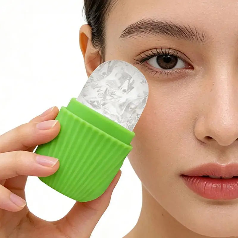 Reusable Silicone Ice Roller for Face & Eyes – Cooling Facial Massage Tool for Skin Care and Eye Bag Relief