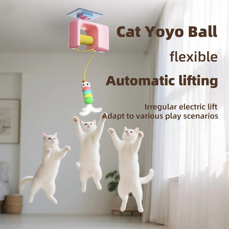 Automatic Interactive Cat Toy with Hanging Ball | Electric Self Play Cat Exercise Toy for Indoor Cats