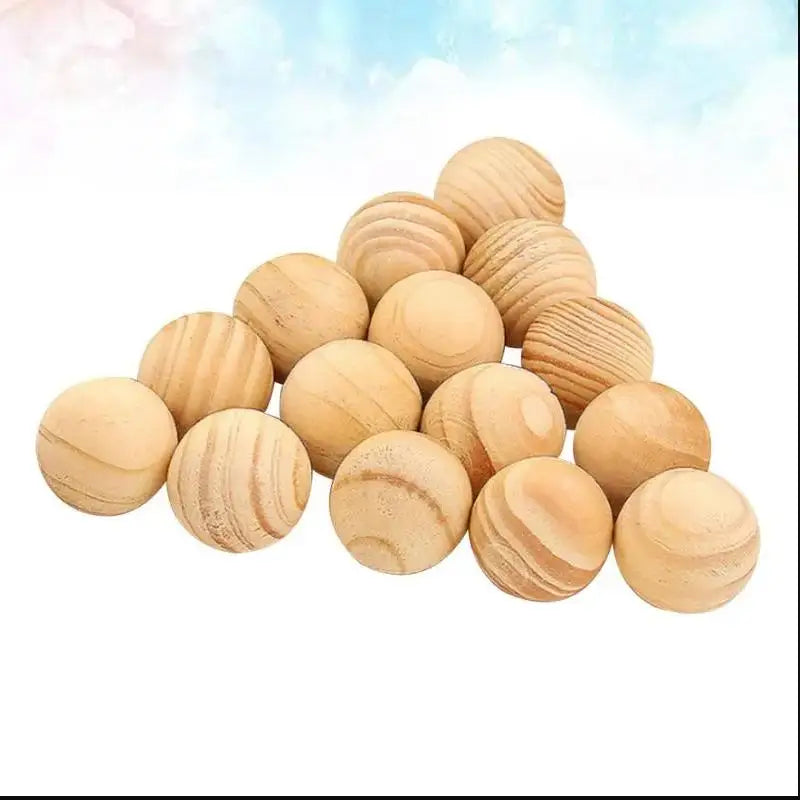 Natural Cedar Wood Moth Repellent Balls for Clothes, Drawers & Storage Boxes – 20/40/60pcs Camphor Wood Balls
