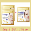 SADOER 10pcs Korean Collagen Facial Mask Anti Wrinkle Anti Aging Moisturizing Brightening Skin Care Mask
