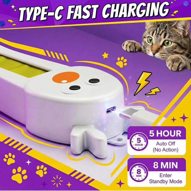 Automatic Interactive Cat Toy Flying Rope | Self Play Motion Teaser Toy for Cats & Kittens Stress Relief