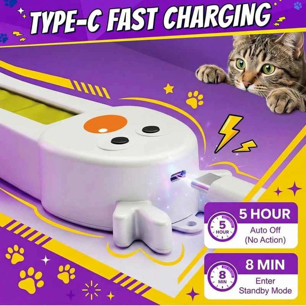Automatic Interactive Cat Toy Flying Rope | Self Play Motion Teaser Toy for Cats & Kittens Stress Relief