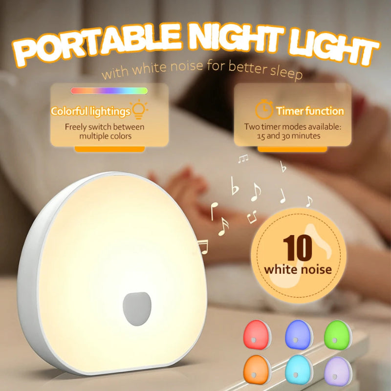 White Noise Night Light with 7 Color Ambient Light
