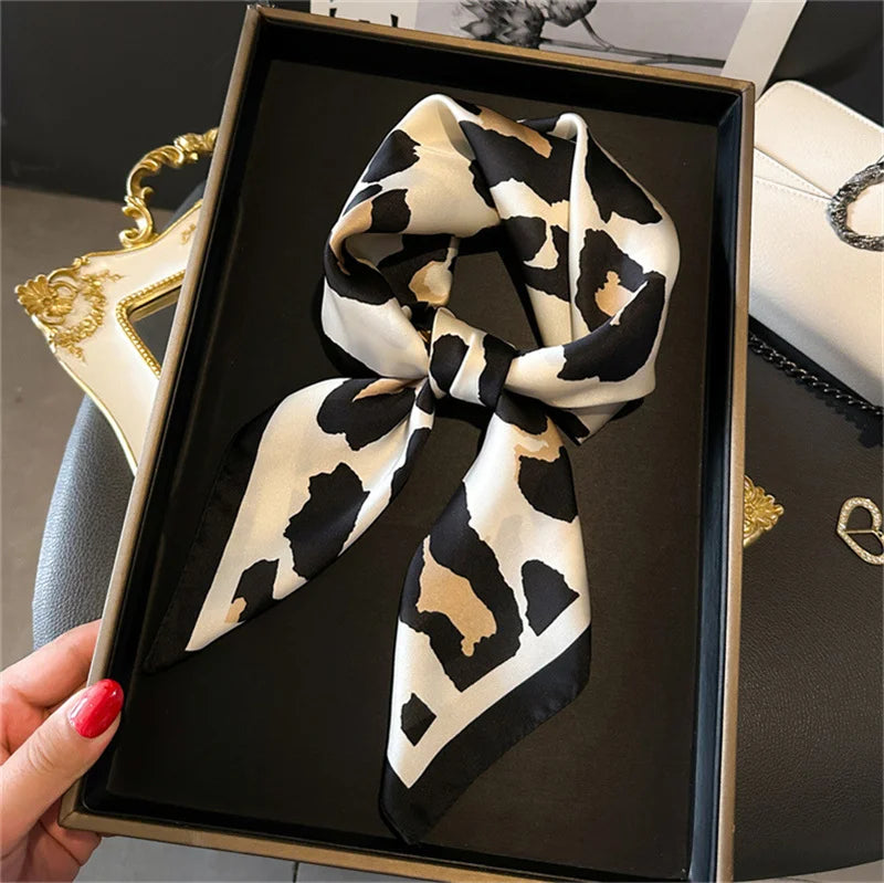 Women’s Printed Square Hair Scarf for Neck and Bag Styling