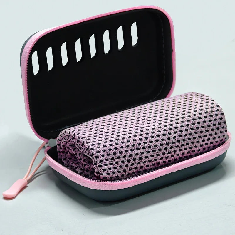 30×80cm Cooling Sports Towel with EVA Case