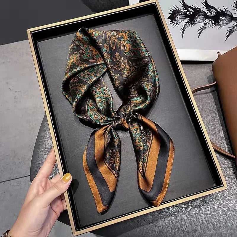 Set of 24 Silk Scarves – Colorful Printed Fashion Accessories
