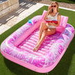 Inflatable Pool Lounger – Floating Water Chair with Backrest & Armrest | Multi-Color Adult Pool Float
